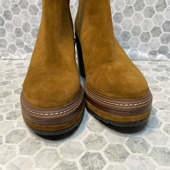 Steve Madden Suede Blocked Heel Bootie 9.5 - Picture 3 of 8